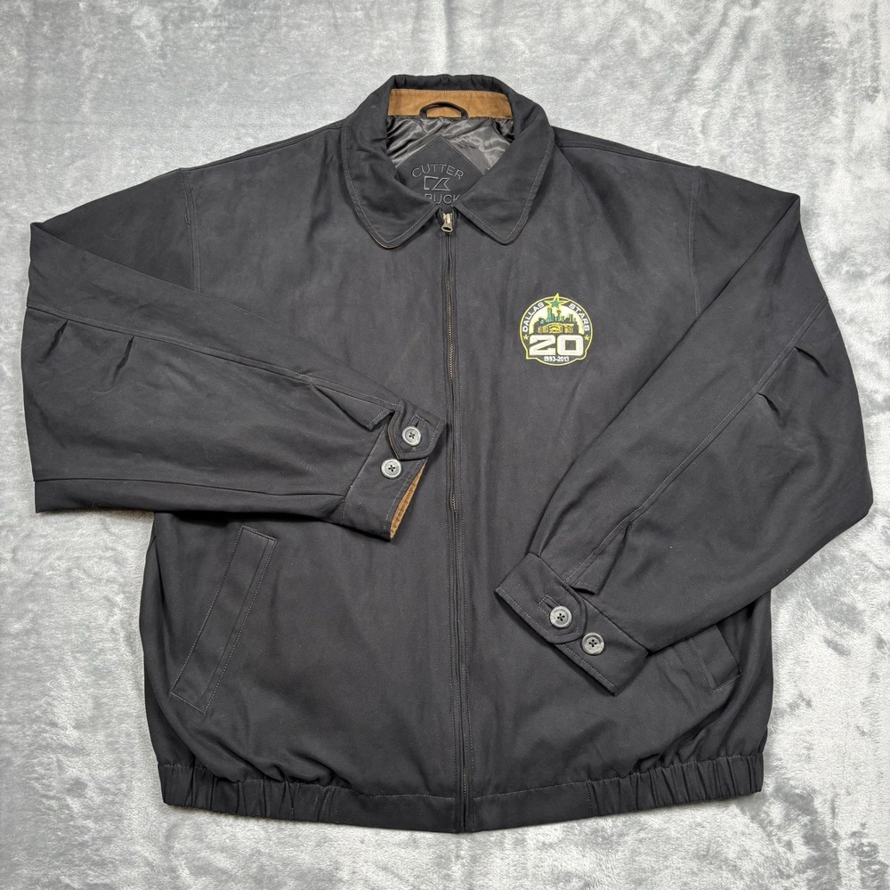Vintage Dallas Stars Cutter & Buck 20th Anniversary Jacket Mens XXL Black NHL